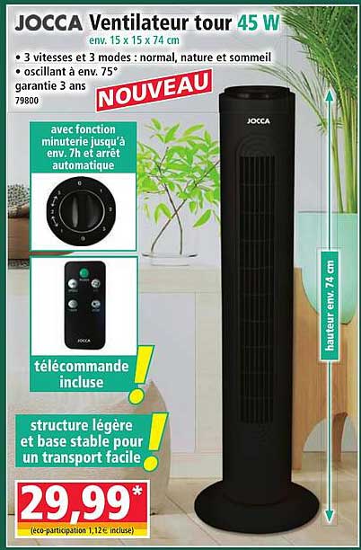 Ventilateur tour 45 W