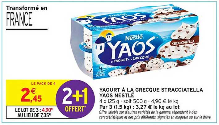 YAOS NESTLÉ YOGHOURT À LA GRECQUE STRACCIATELLA