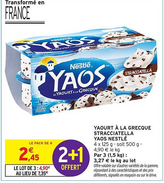 YAourt à la Grecque Stracciatella YAOS NESTLÉ