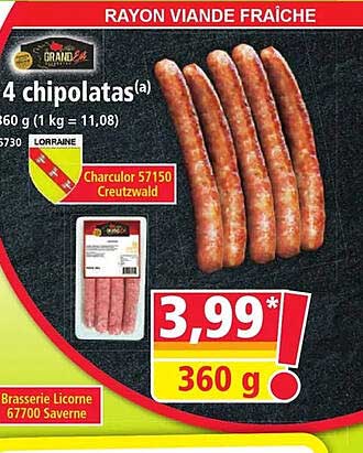 4 chipolatas