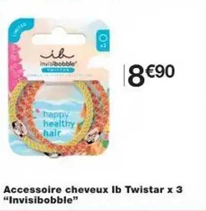 Accessoire cheveux Ib Twistar x 3 "Invisibobble"
