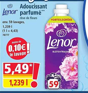 Adoucissant parfumé** rêve de fleurs