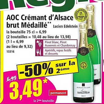 AOC Crémant d'Alsace brut Médaillé**