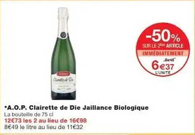 A.O.P. Clairette de Die Jaillance Biologique
