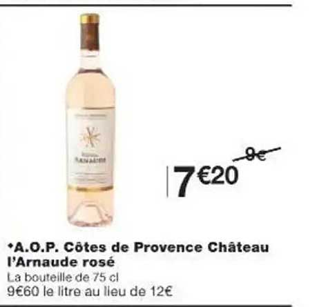 A.O.P. Côtes de Provence Château l'Arnaude rosé
