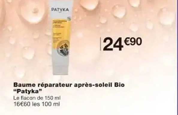 Baume réparateur après-soleil Bio "Patyka"