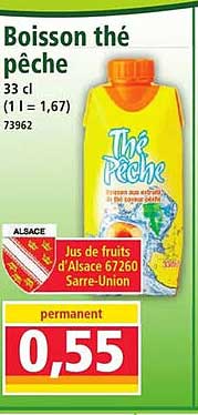 Boisson thé pêche