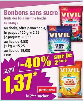 Bonbons sans sucre