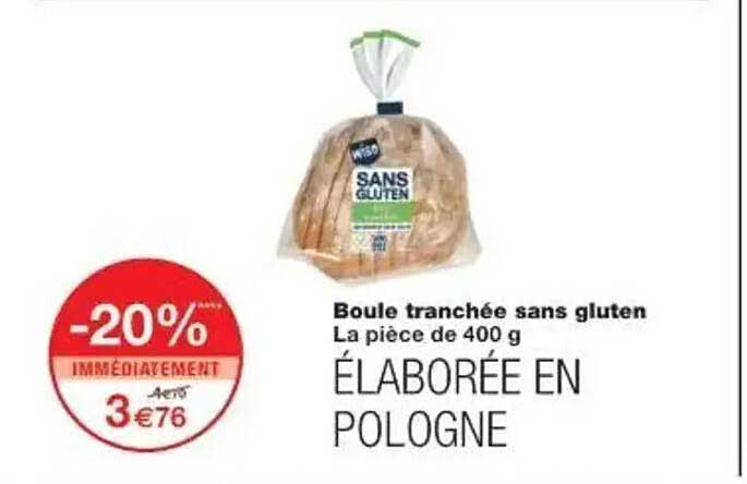 Boule tranchée sans gluten