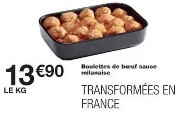 Boulette de bœuf sauce milanaise