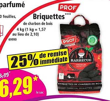 Briquettes de charbon de bois