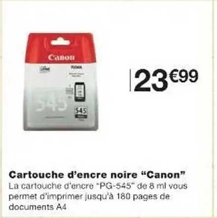 Cartouche d'encre noire "Canon"