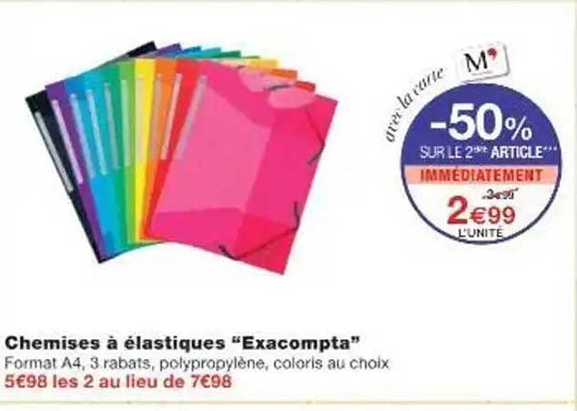 Chemises à élastiques “Exacompta”