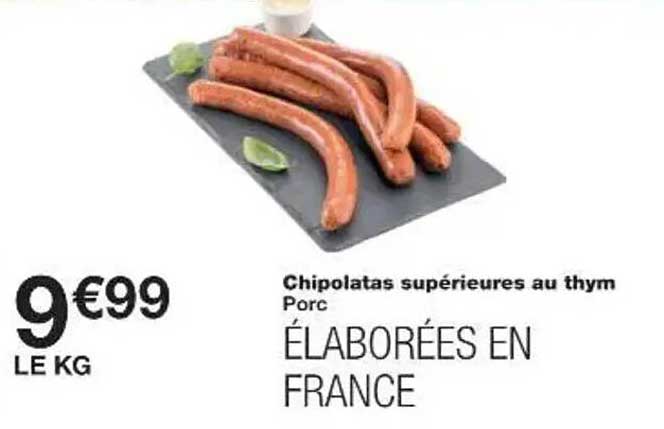 Chipolatas supérieures au thym