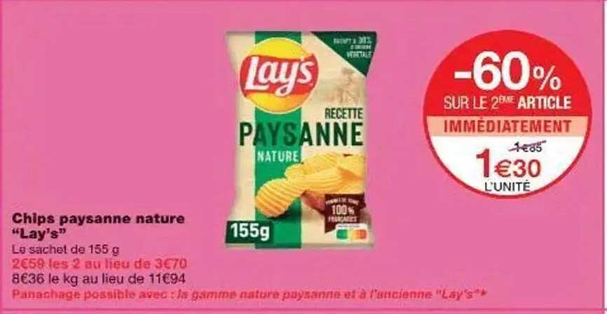 Chips paysanne nature "Lay's"