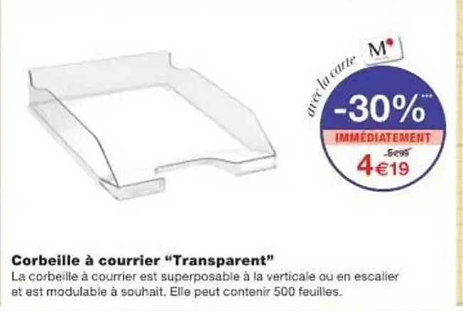 Corbeille à courrier "Transparent"