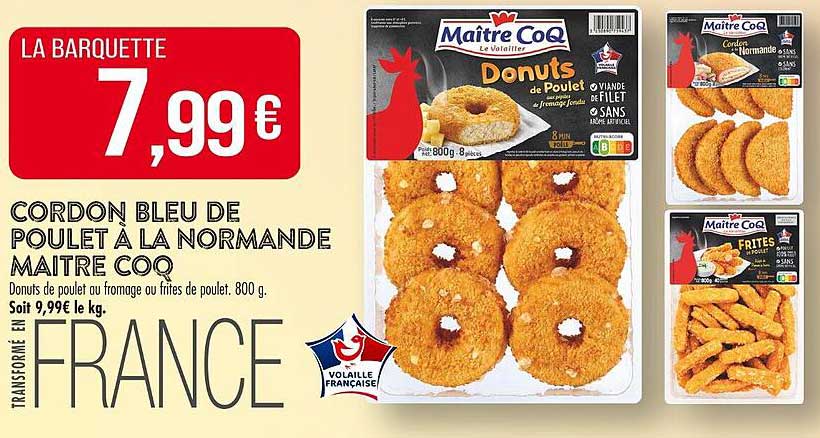 CORDON BLEU DE POULET À LA NORMANDE MAITRE COQ