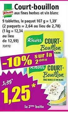 Court-bouillon aux fines herbes et vin blanc