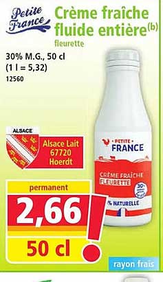 Crème fraîche fluide entière