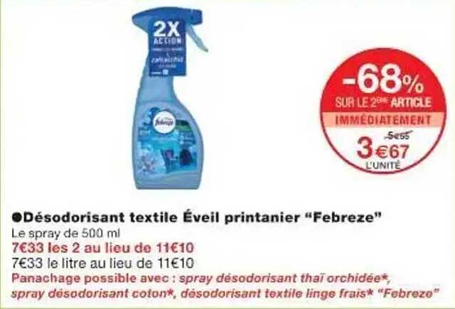 Désodorisant textile Éveil printanier "Febreze"
