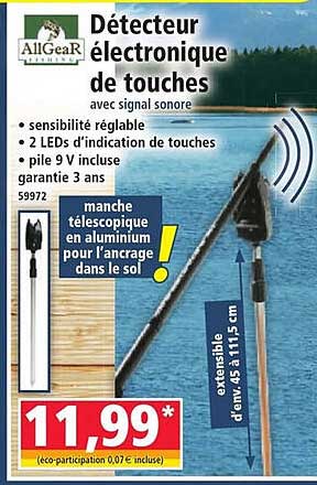Détecteur électronique de touches avec signal sonore