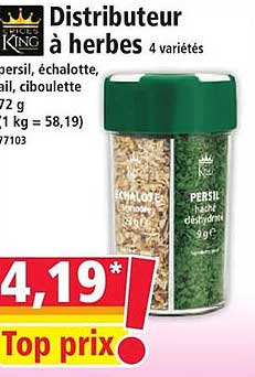 Distributeur à herbes 4 variétés