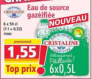 Eau de source gazéifiée