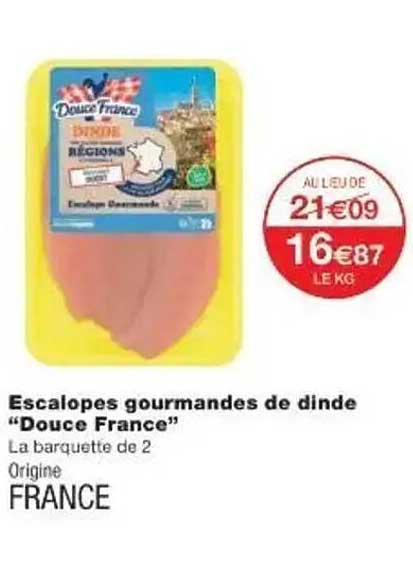 Escalopes gourmandes de dinde "Douce France"