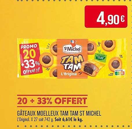GÂTEAUX MOELLEUX TAM TAM ST MICHEL