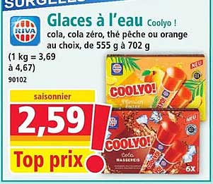 Glaces à l’eau Coolyo !