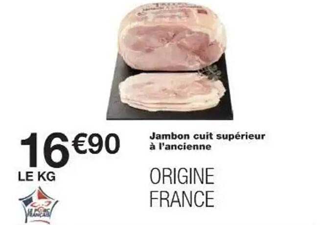 Jambon cuit supérieur à l'ancienne