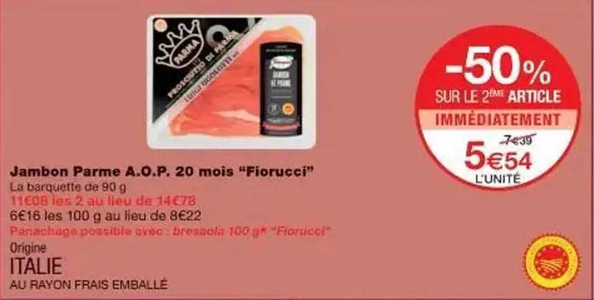 Jambon Parme A.O.P. 20 mois "Fiorucci!"