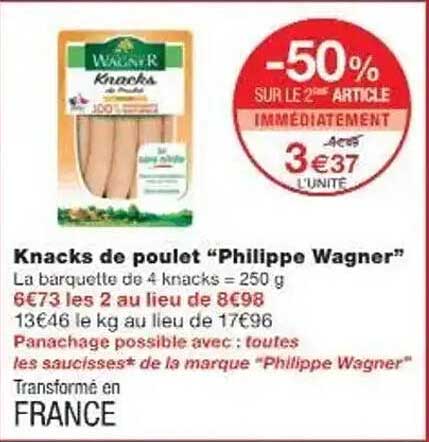 Knacks de poulet "Philippe Wagner"