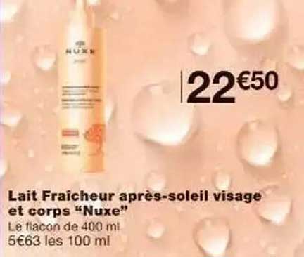 Lait Fraîcheur après-soleil visage et corps “Nuxe”