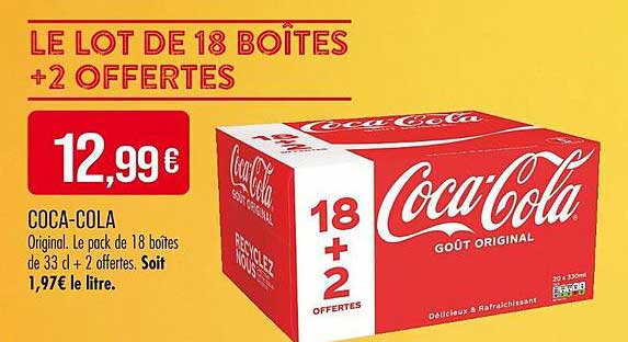 LE LOT DE 18 BOÎTES +2 OFFERTES