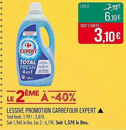 LESSIVE PROMOTION CARREFOUR EXPERT