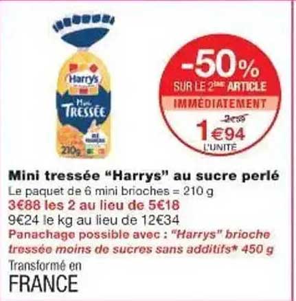 Mini tressée “Harrys” au sucre perlé