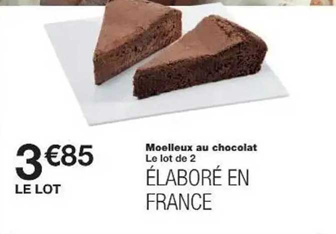Moelleux au chocolat Le lot de 2