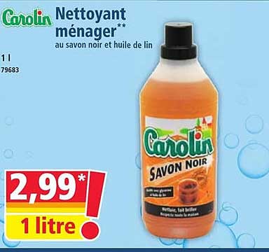 Nettoyant ménager au savon noir et huile de lin