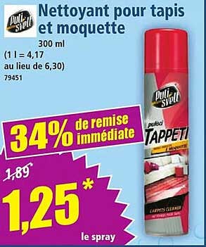 Nettoyant pour tapis et moquette