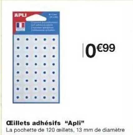 Œillets adhésifs "Apli"