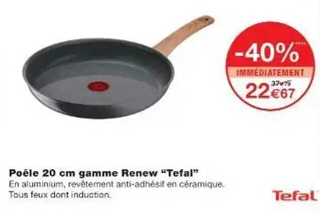 Poêle 20 cm gamme Renew "Tefal"