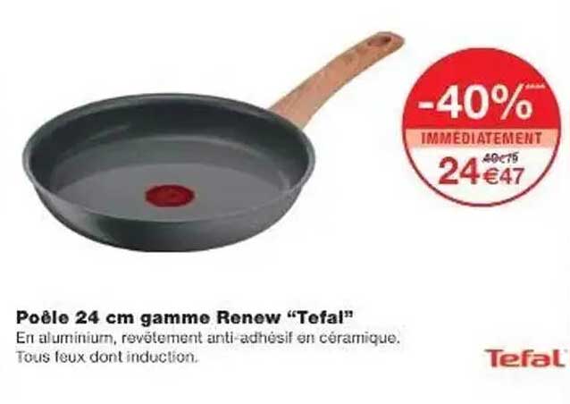 Poêle 24 cm gamme Renew "Tefal"