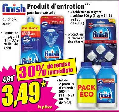 Produit d’entretien pour lave-vaisselle