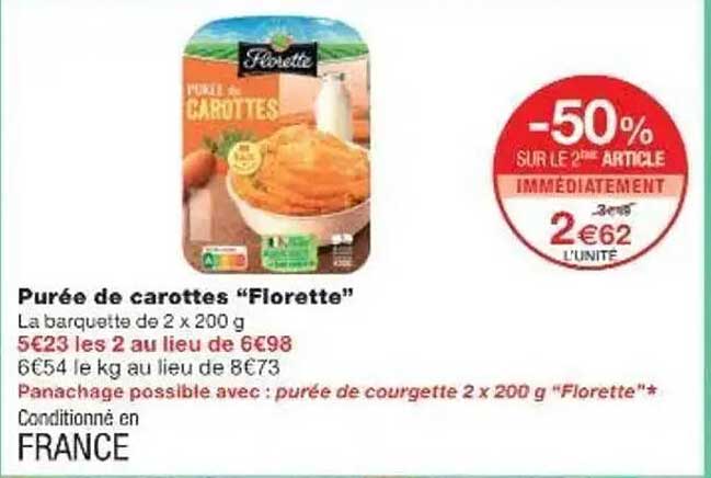 Purée de carottes “Florette”
