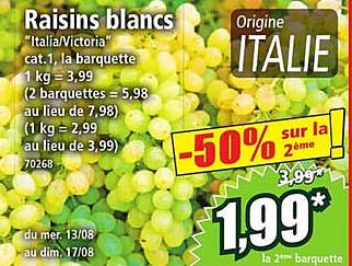 Raisins blancs