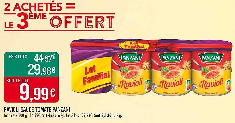 RAVIOLI SAUCE TOMATE PANZANI