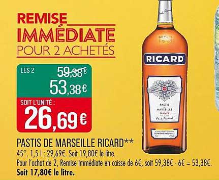 REMISÉE IMMÉDIATE POUR 2 ACHETÉS