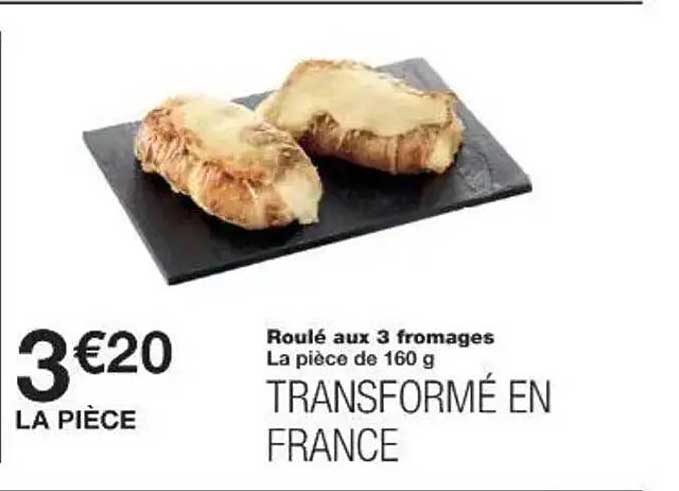 Roulé aux 3 fromages