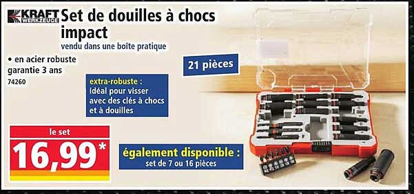 Set de douilles à chocs impact